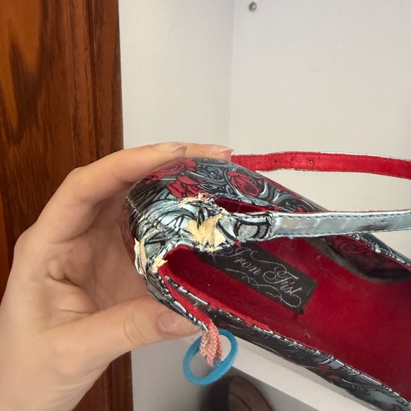 Blue Metallic Platform Heels Iron Fist - Picture 3 of 6